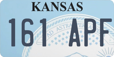 KS license plate 161APF