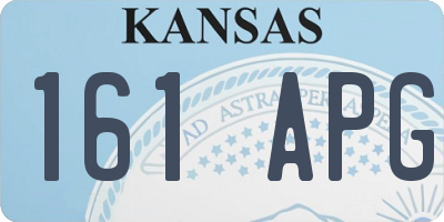 KS license plate 161APG