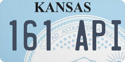 KS license plate 161API
