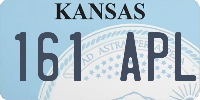 KS license plate 161APL