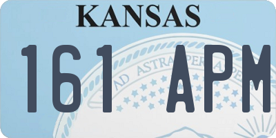 KS license plate 161APM