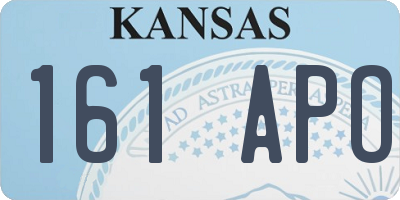 KS license plate 161APO