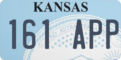 KS license plate 161APP
