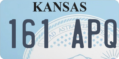 KS license plate 161APQ