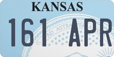KS license plate 161APR
