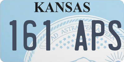 KS license plate 161APS