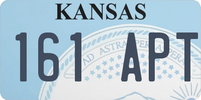 KS license plate 161APT