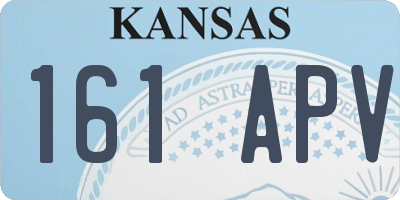 KS license plate 161APV