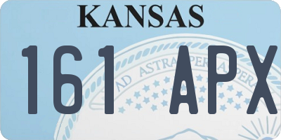 KS license plate 161APX