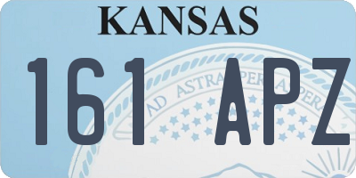 KS license plate 161APZ