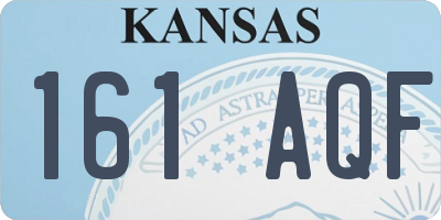 KS license plate 161AQF