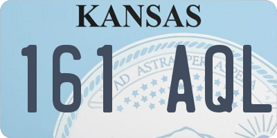KS license plate 161AQL