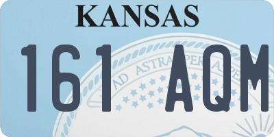 KS license plate 161AQM