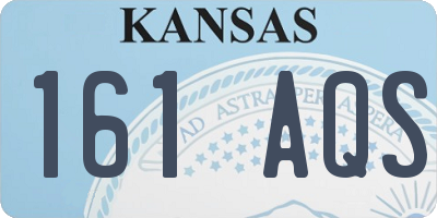 KS license plate 161AQS