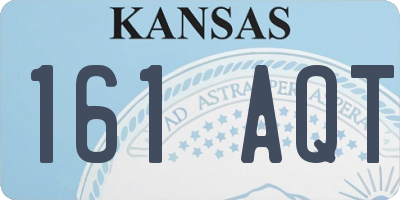 KS license plate 161AQT