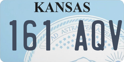 KS license plate 161AQV