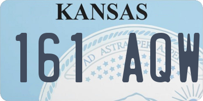 KS license plate 161AQW