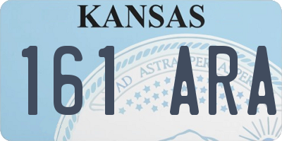 KS license plate 161ARA