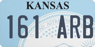 KS license plate 161ARB