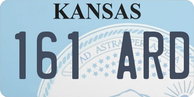KS license plate 161ARD