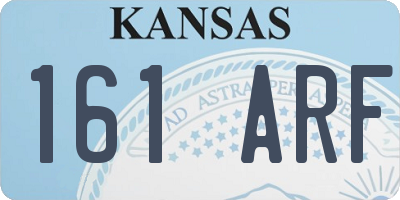 KS license plate 161ARF