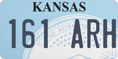 KS license plate 161ARH