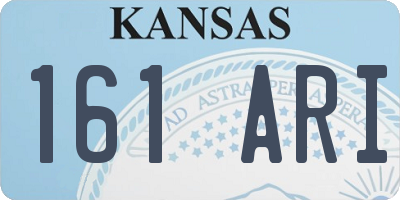 KS license plate 161ARI