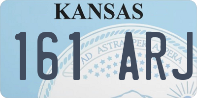 KS license plate 161ARJ