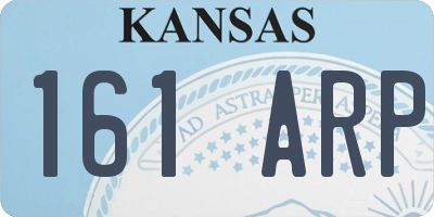 KS license plate 161ARP