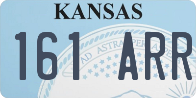 KS license plate 161ARR