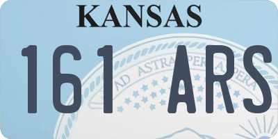 KS license plate 161ARS