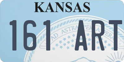 KS license plate 161ART