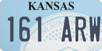 KS license plate 161ARW