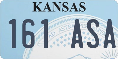 KS license plate 161ASA