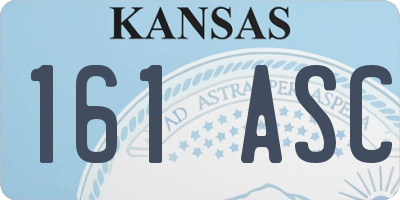KS license plate 161ASC