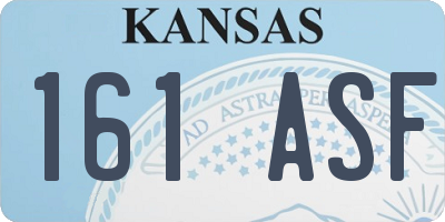 KS license plate 161ASF