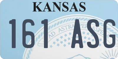 KS license plate 161ASG