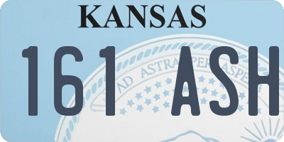KS license plate 161ASH