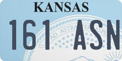 KS license plate 161ASN