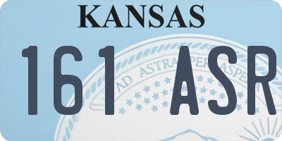 KS license plate 161ASR