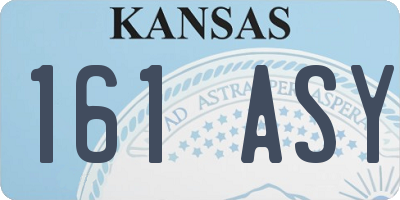 KS license plate 161ASY