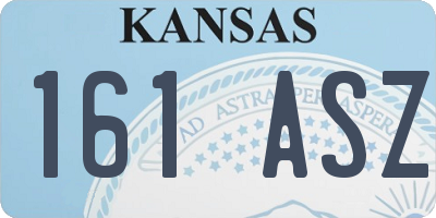 KS license plate 161ASZ