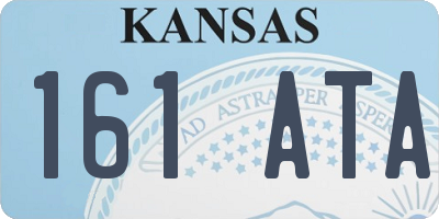 KS license plate 161ATA