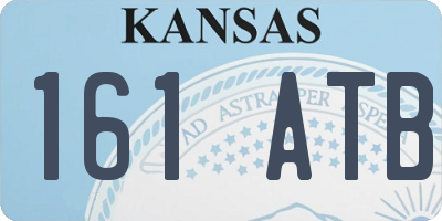 KS license plate 161ATB