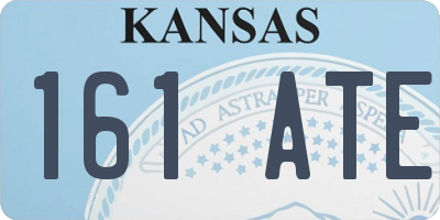 KS license plate 161ATE