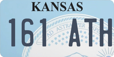 KS license plate 161ATH