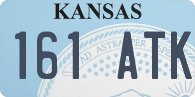 KS license plate 161ATK