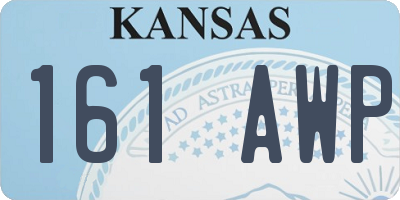 KS license plate 161AWP