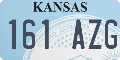 KS license plate 161AZG