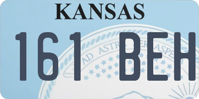 KS license plate 161BEH